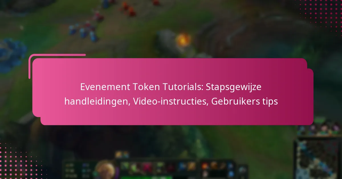 Evenement Token Tutorials: Stapsgewijze handleidingen, Video-instructies, Gebruikers tips