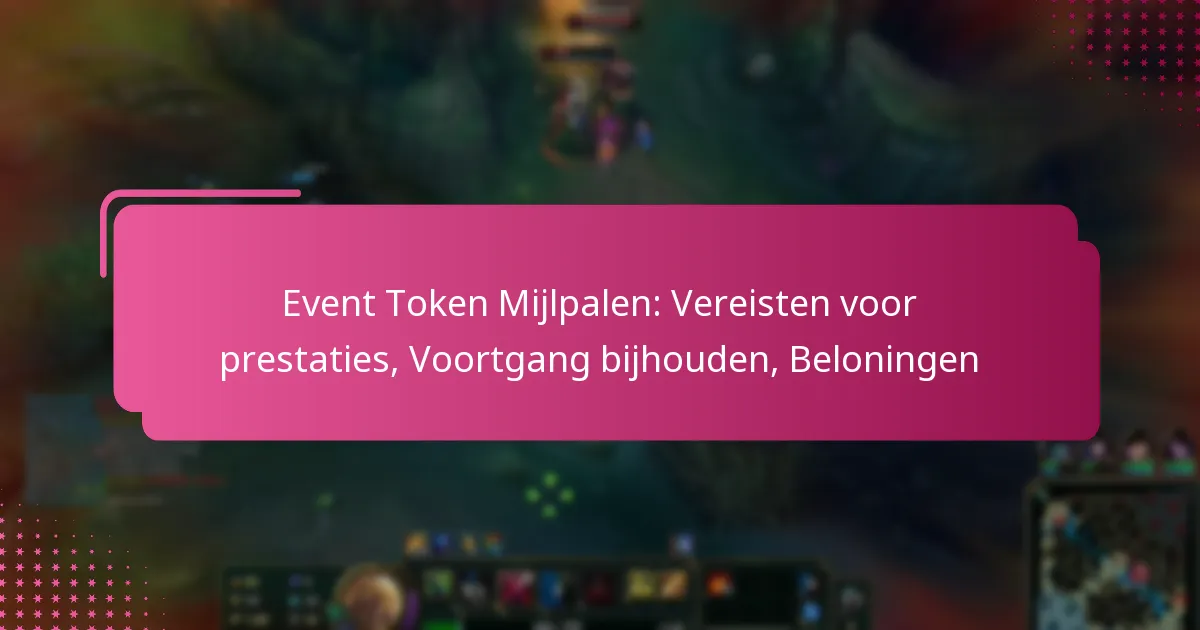 Event Token Mijlpalen: Vereisten voor prestaties, Voortgang bijhouden, Beloningen