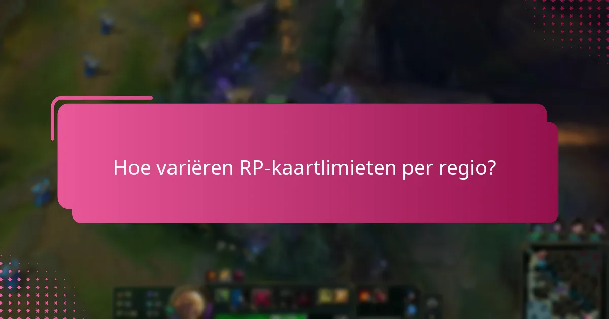 Welke accountbeperkingen beïnvloeden RP-kaartlimieten?