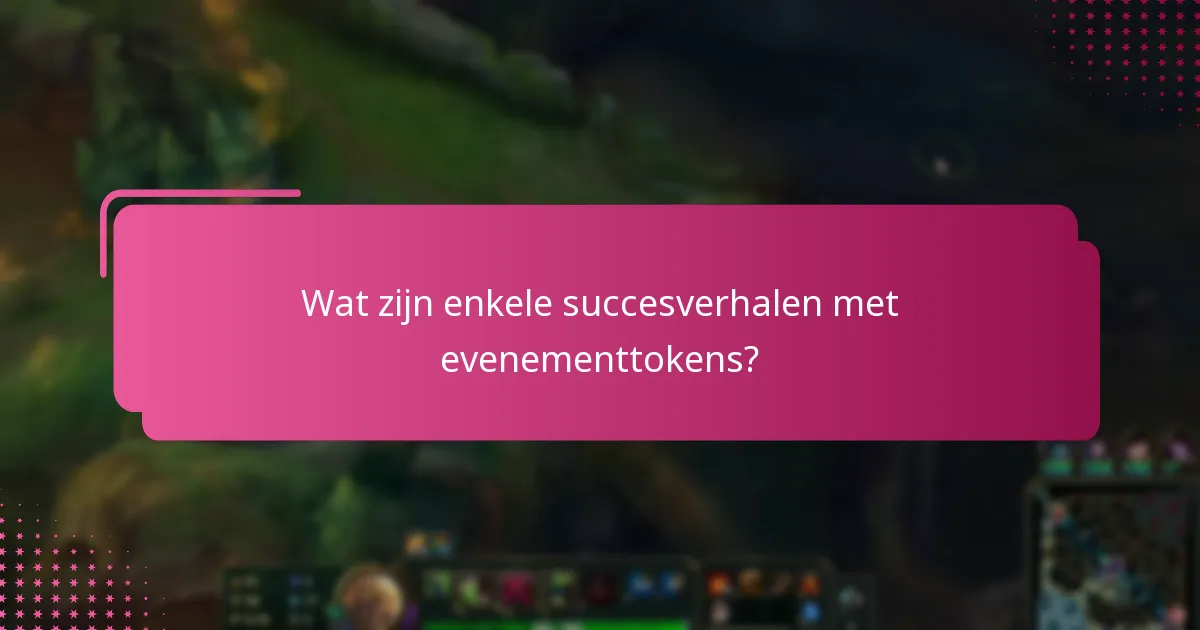 Welke suggesties kunnen het gebruik van evenementtokens verbeteren?