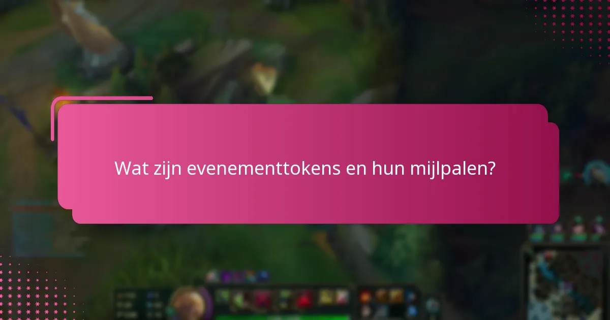 Welke beloningen zijn verbonden aan evenementtoken-mijlpalen?